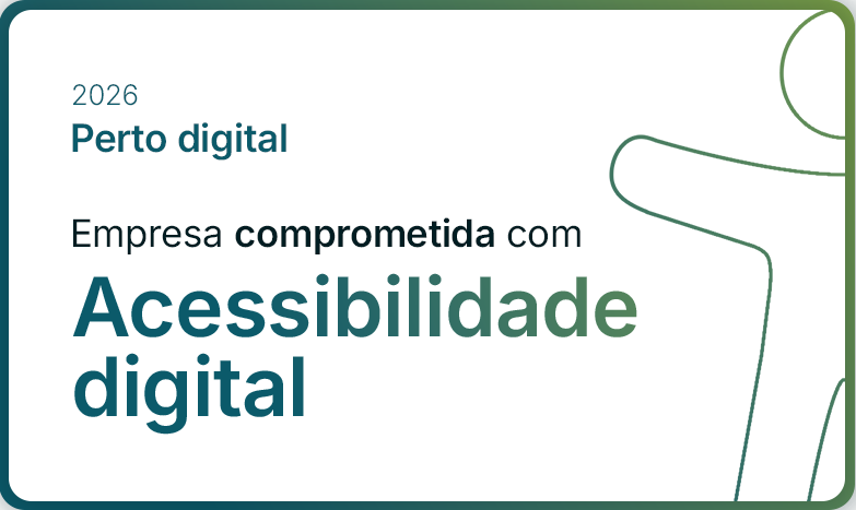 selo em preto e branco da perto, ferramenta de acessibilidade digital